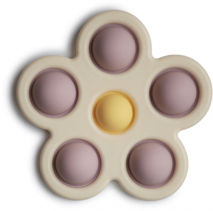 Mushie Flower Press Soft Lilac/Pale Daffodil/Ivory