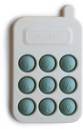 Mushie Phone Press Toy 2er Set Cambridge Blue