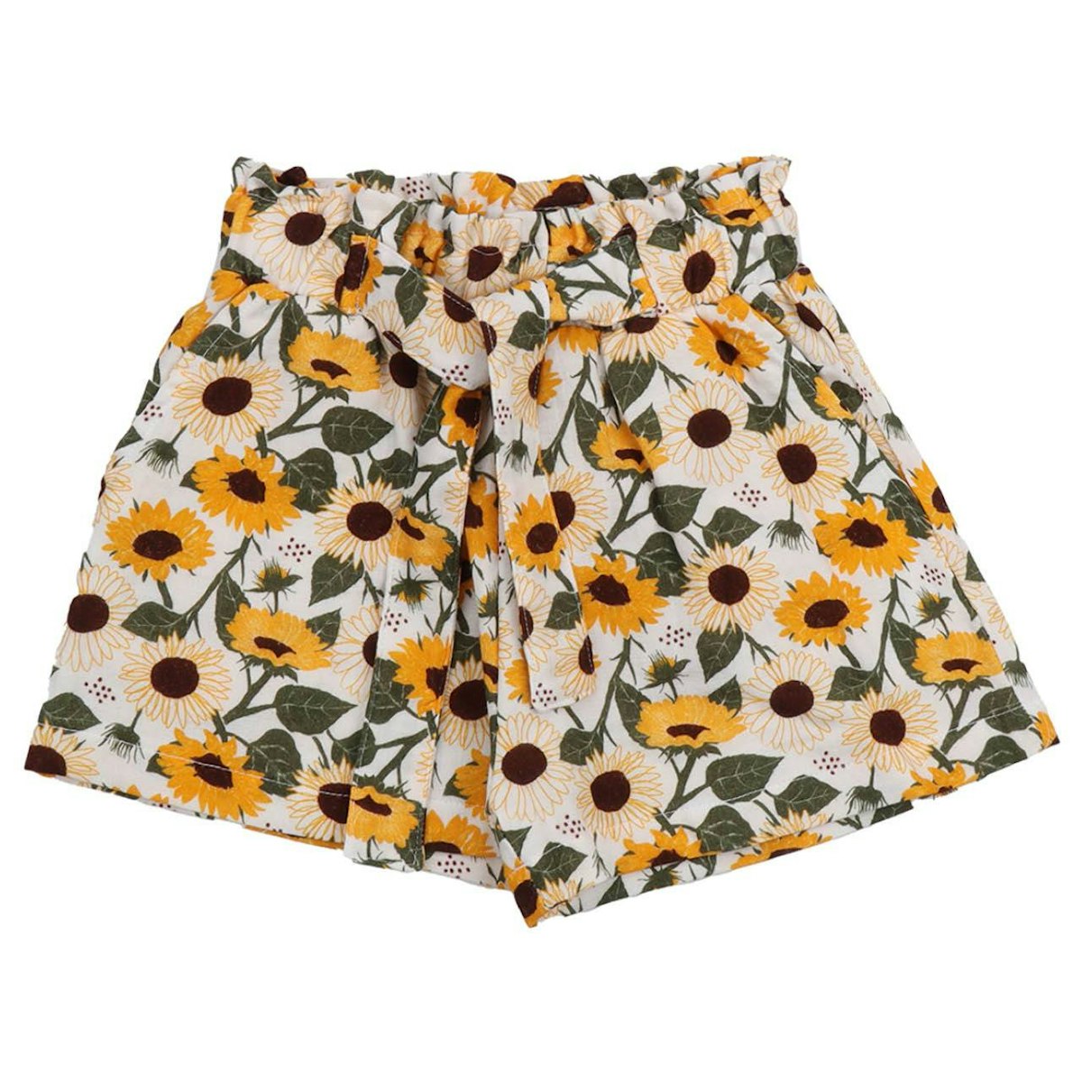 Musselin Shorts zum Binden Sonnenblumen gelb 110 Musselin Shorts zum Binden Sonnenblumen gelb 110
