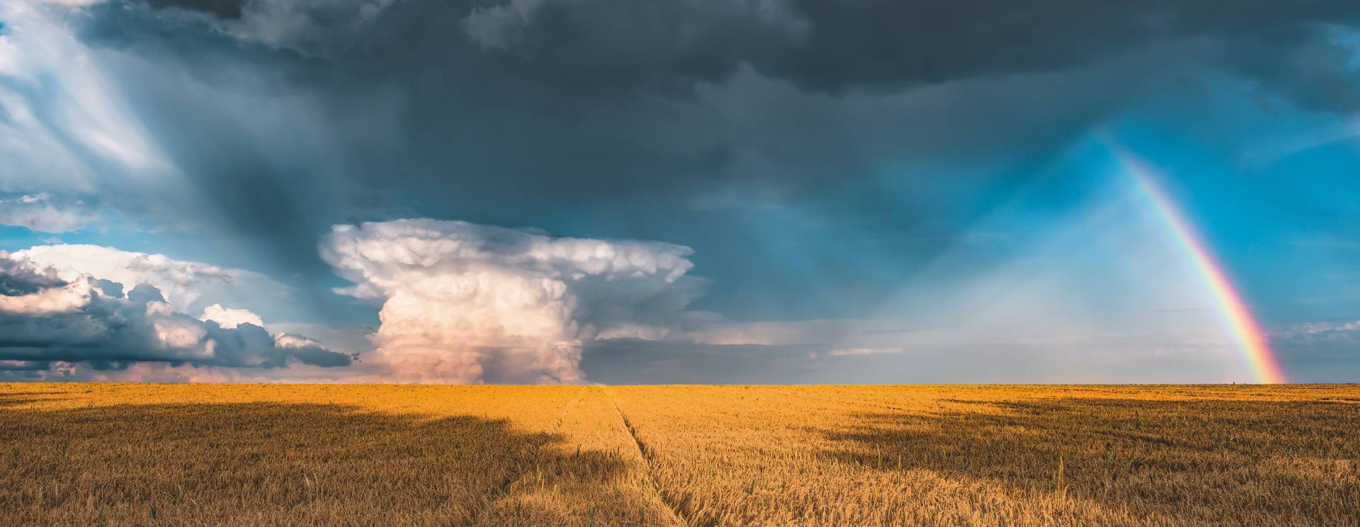 Mystisches Regenbogenwetter