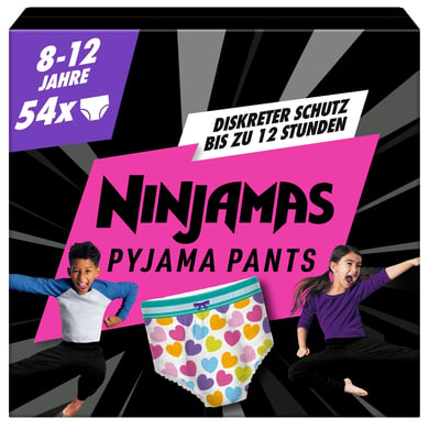 NINJAMAS Pyjama Pants Monatsbox für Mädchen, 8-12 Jahre, 54 Stück von NINJAMAS