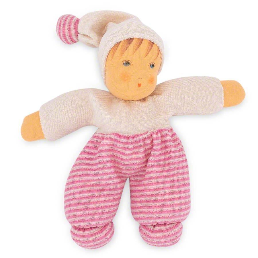 Nanchen - Puppe Möpschen rosa gestreift Nanchen - Puppe Möpschen rosa gestreift