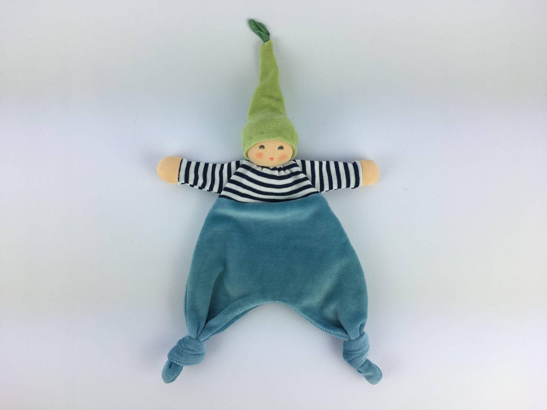 Nanchen - Schmusetuch Waldelfe türkis-blau Nanchen - Schmusetuch Waldelfe türkis-blau