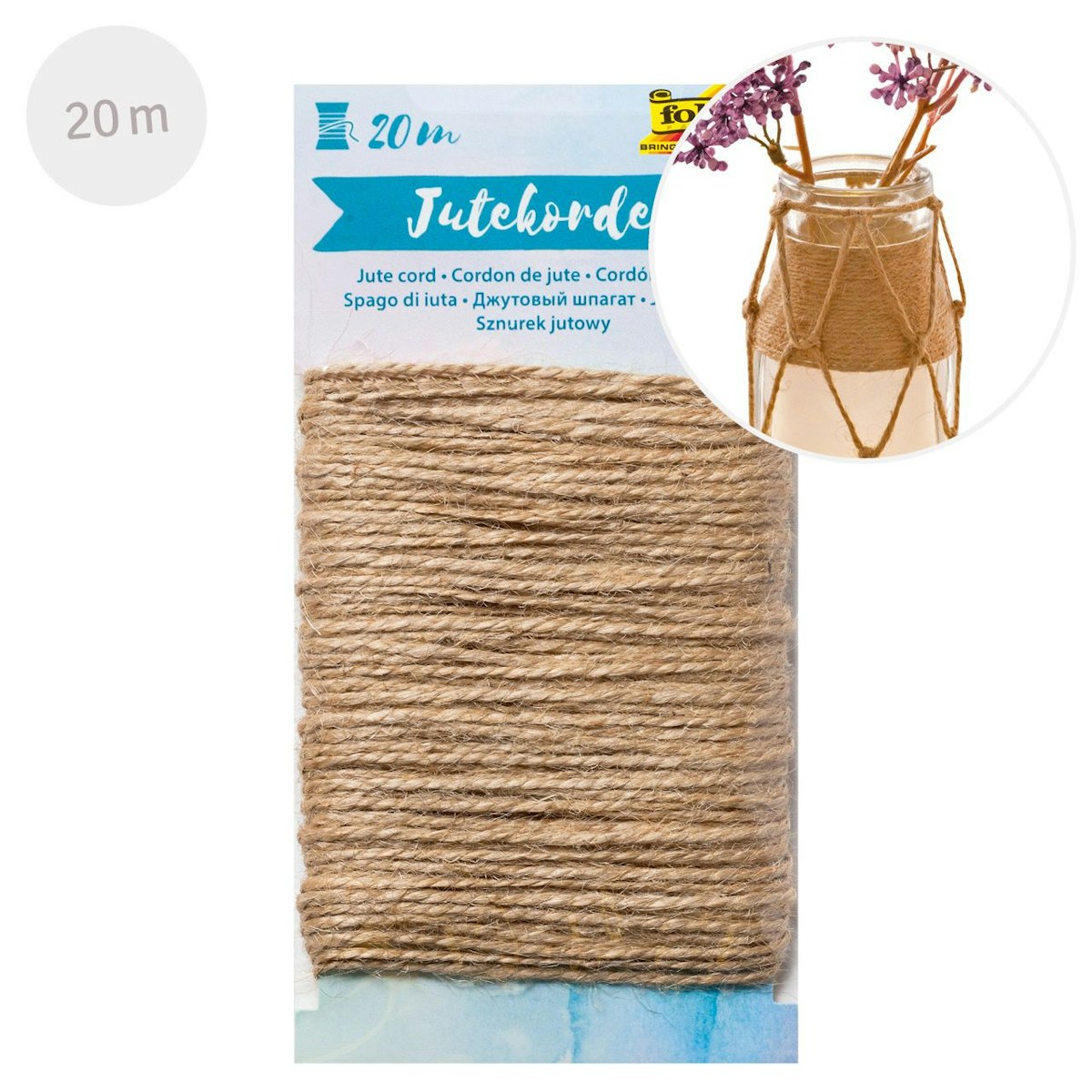 Natürliche Jutekordel 20 m zum Dekorieren und Basteln Natürliche Jutekordel 20 m zum Dekorieren und Basteln