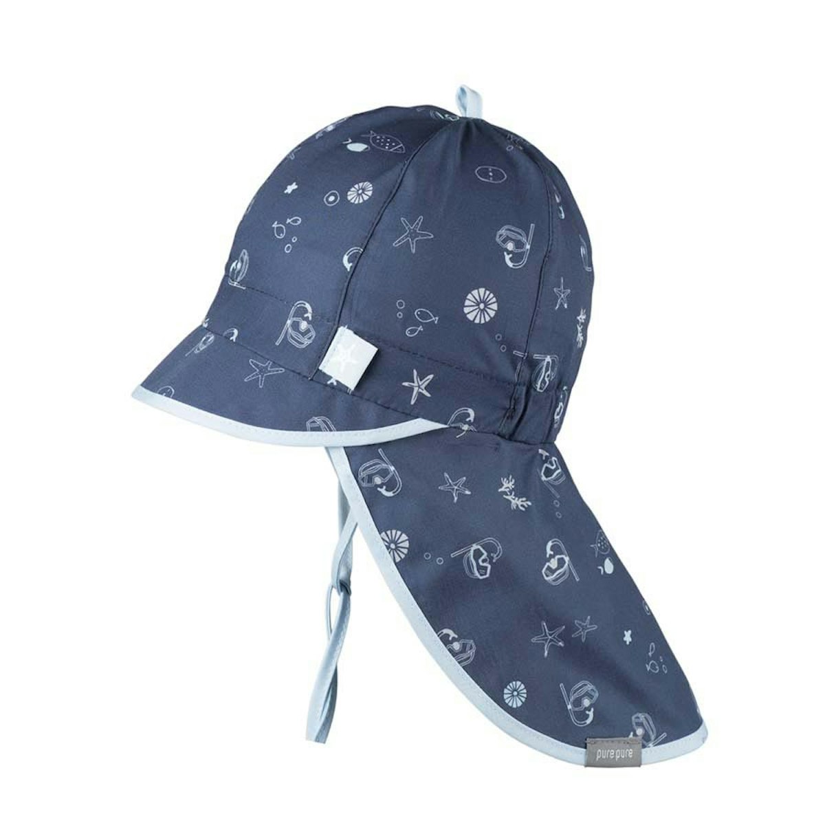 Navy Schirmmütze Nackenschutz 45/47 Navy Schirmmütze Nackenschutz 45/47