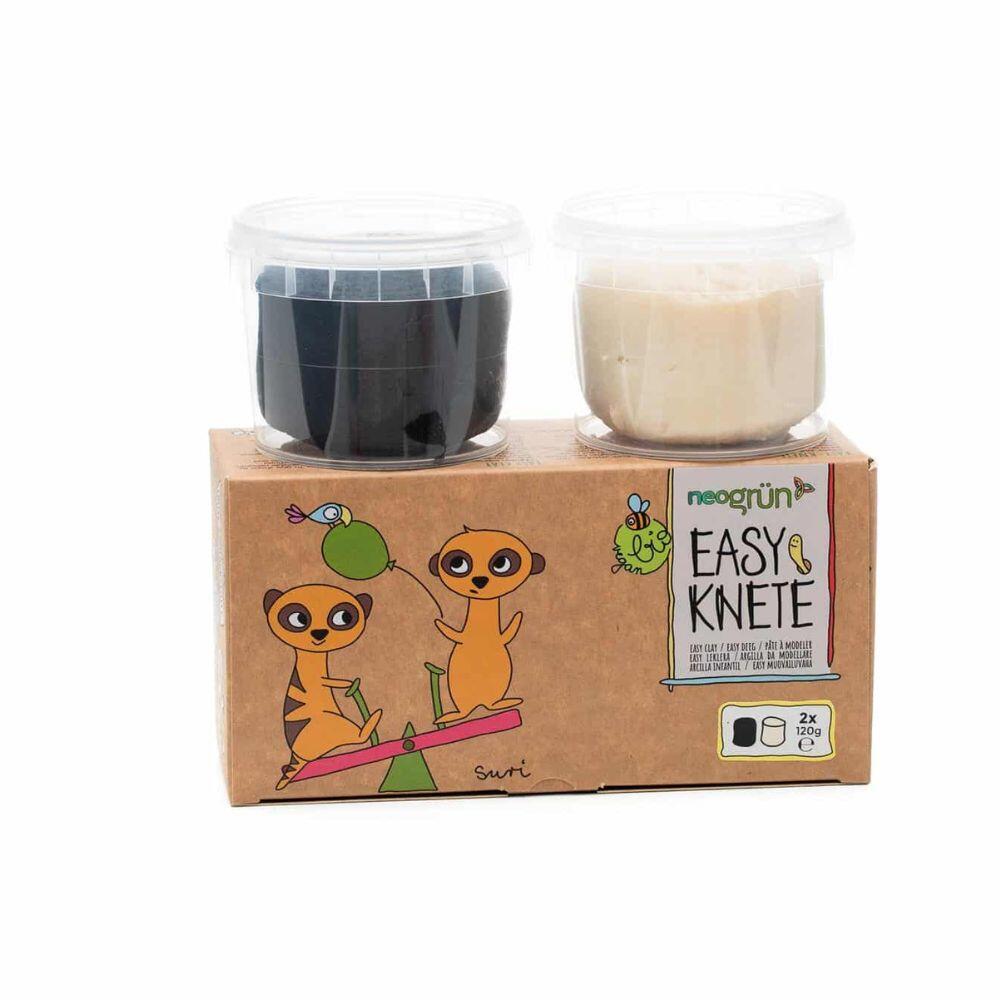 Neogrün - neogrün Easy Knete Suri, 2er schwarz, weiß Neogrün - neogrün Easy Knete Suri, 2er schwarz, weiß