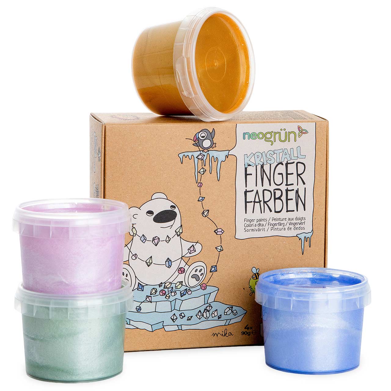 Neogrün - neogrün Fingerfarben Kristall mika Neogrün - neogrün Fingerfarben Kristall mika