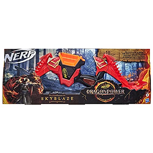 Nerf DragonPower Skyblaze F0809EU4 Dungeons & Dragons Dartbogen, Drachenbow Action, 10 offizielle Nerf Elite Darts, Aufbewahrung von 5 Darts, Mehrfarbig von NERF