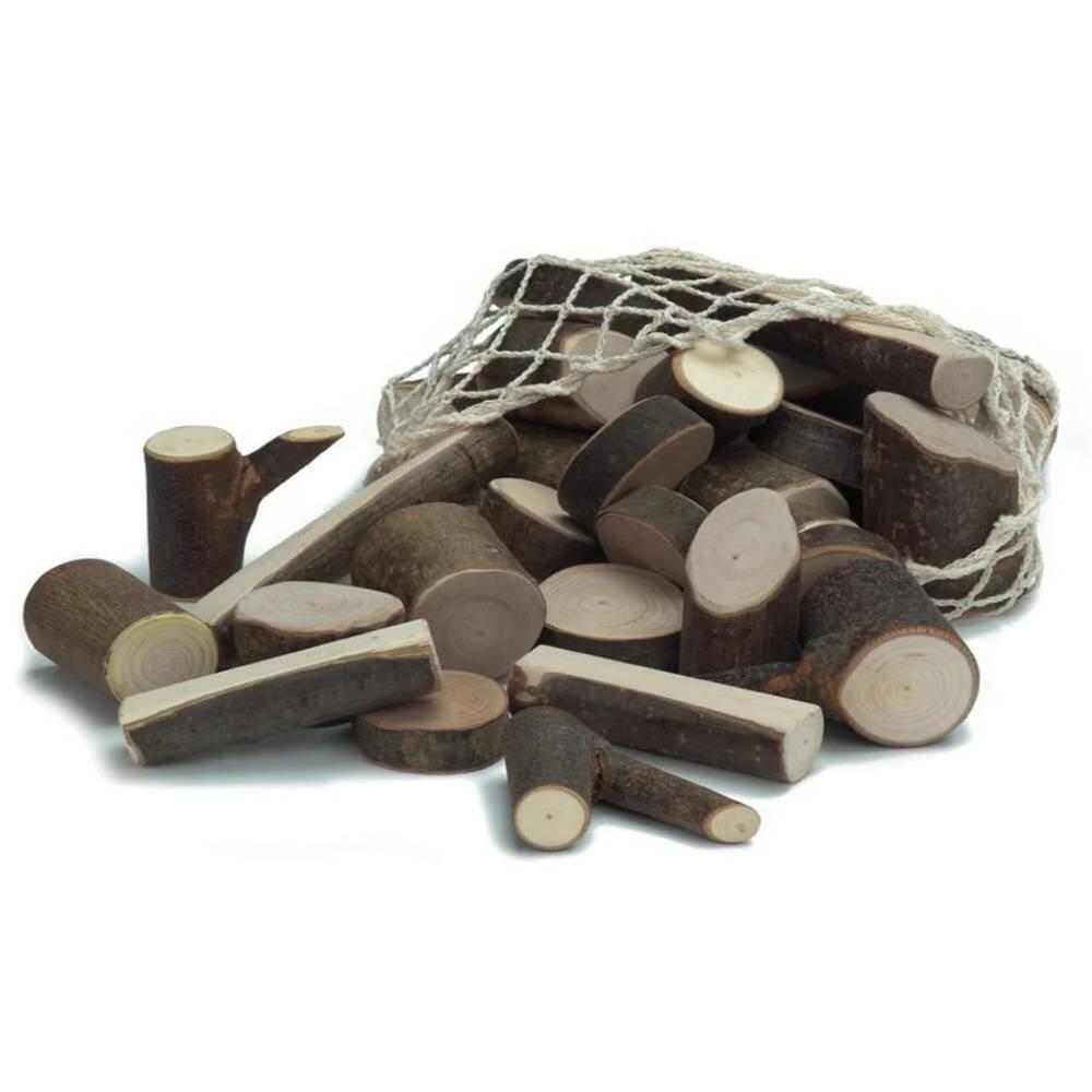 Nic - Astholz-Bauklötze, Baumwollnetz Nic - Astholz-Bauklötze, Baumwollnetz