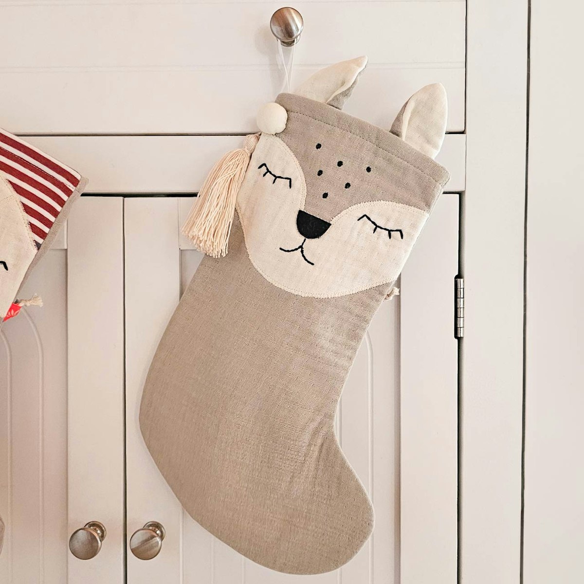 Nikolaus Stiefel zum Befüllen Rehkitz silbergrau Nikolaus Stiefel zum Befüllen Rehkitz silbergrau