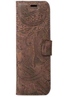 Nokia 7.1- Surazo® Phone Case Genuine Leather- Ornament Brown