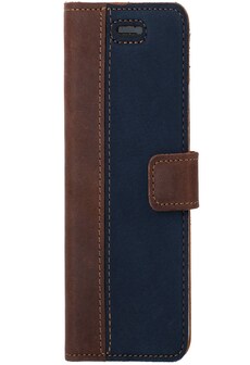 Nokia 7.2- Surazo® Phone Case Genuine Leather- Nubuck Nut and Navy