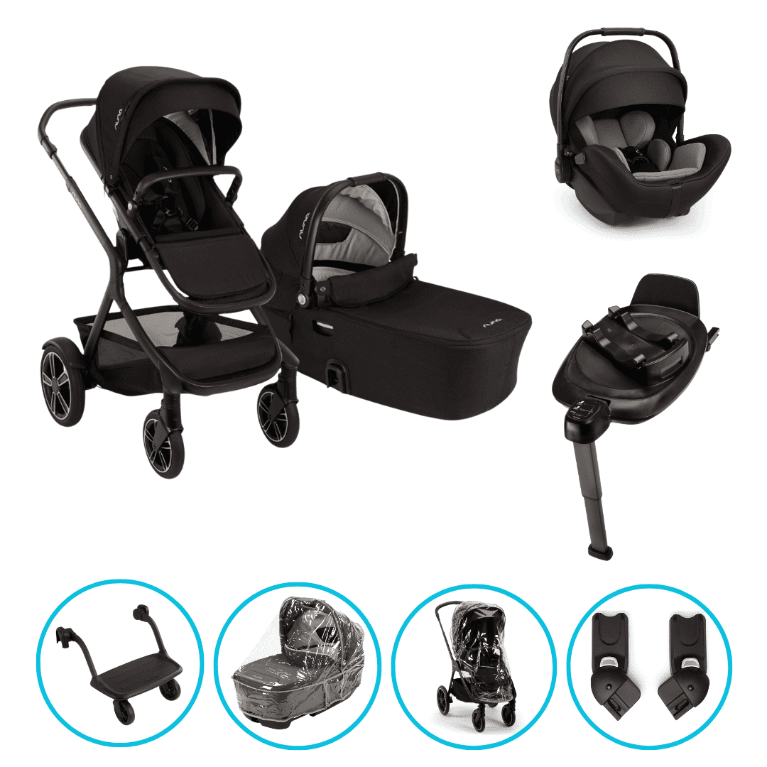 Nuna DEMI Next 4in1 Kinderwagen Set Caviar inkl. Arra Flex Caviar und Base Next und Rider Board Nuna DEMI Next 4in1 Kinderwagen Set Caviar inkl. Arra Flex Caviar und Base Next und Rider Board