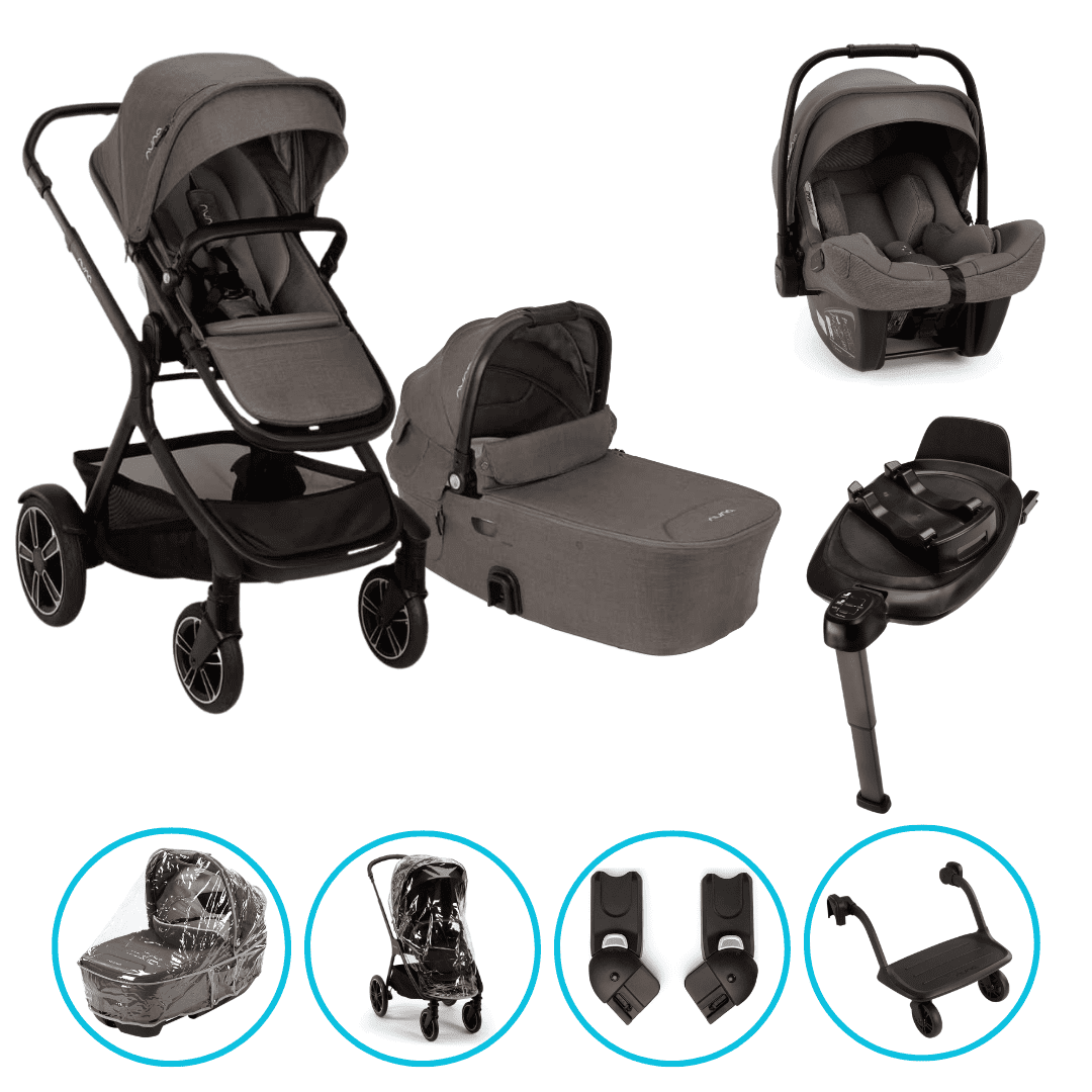 Nuna DEMI Next 8in1 Kinderwagen Set Thunder inkl. Pipa Next Thunder, Base Next und Riderboard Nuna DEMI Next 8in1 Kinderwagen Set Thunder inkl. Pipa Next Thunder, Base Next und Riderboard