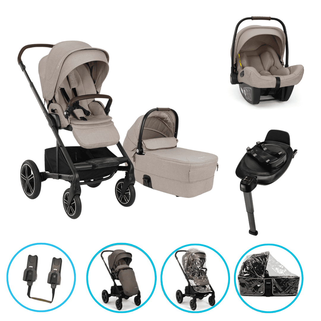 Nuna MIXX next 4in1 Kinderwagen Set Chateau inkl. Pipa Next Chateau, Base Next und gratis Zubehör Nuna MIXX next 4in1 Kinderwagen Set Chateau inkl. Pipa Next Chateau, Base Next und gratis Zubehör