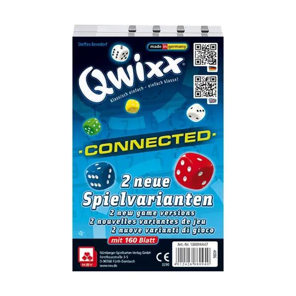 Nürnberger Spielkarten Verlag - Zusatzblöcke Qwixx Connected 2x 80 Blatt Nürnberger Spielkarten Verlag - Zusatzblöcke Qwixx Connected 2x 80 Blatt