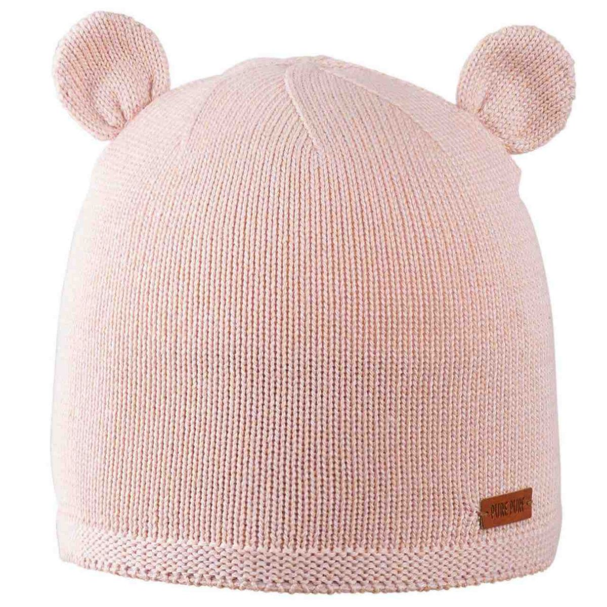 Öhrchen Strickmütze Wolle Seide rosa 43/45 Öhrchen Strickmütze Wolle Seide rosa 43/45
