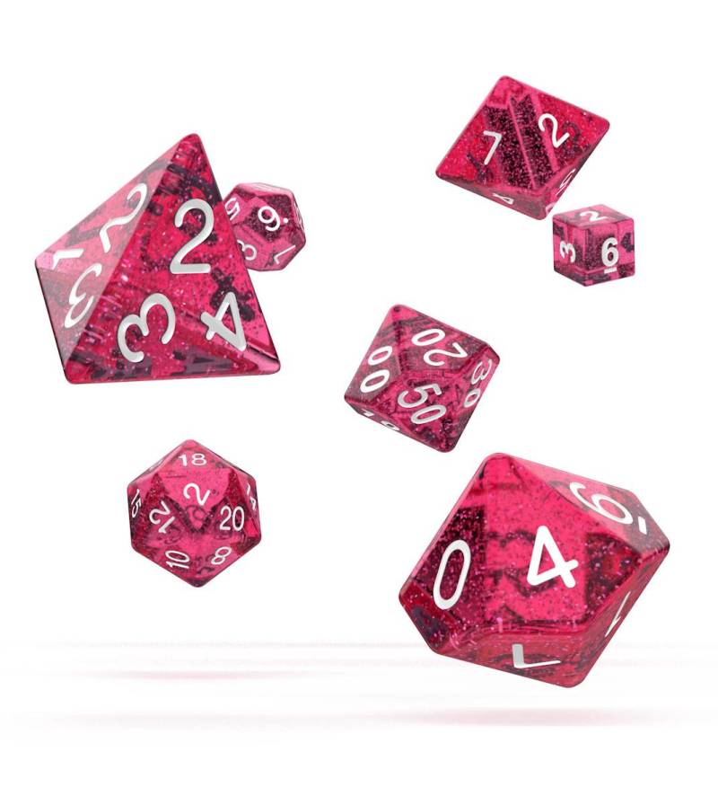 Oakie Doakie Dice RPG Würfel Set Speckled Rosa (7) Rollenspiel Würfel Box pink