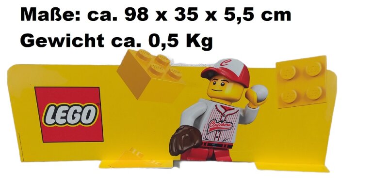 Original LEGO Reklame Schild Baseball Spieler