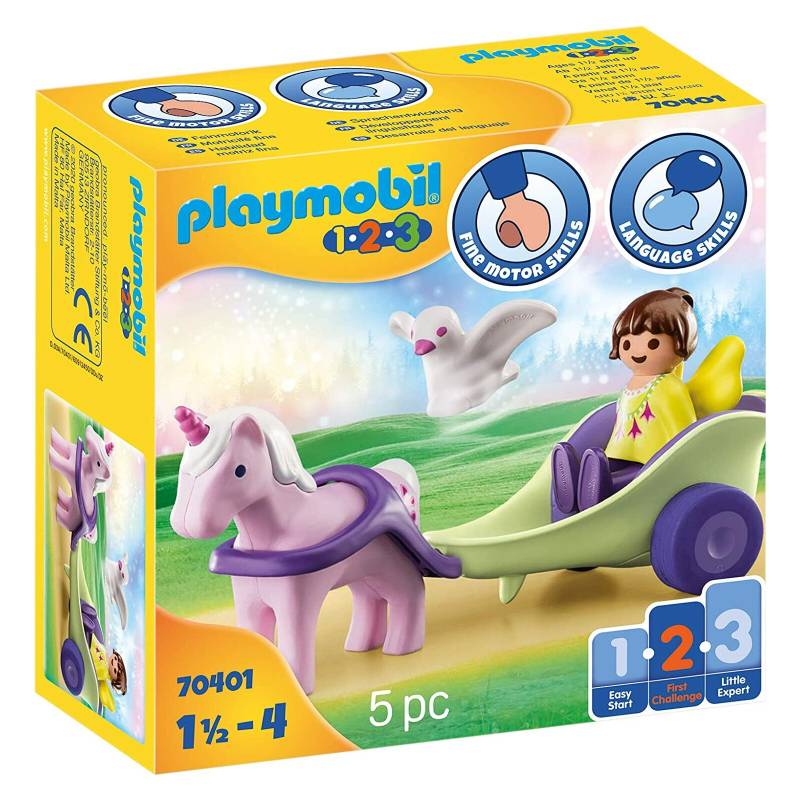 PLAYMOBIL - 1-2-3 - 70401 Einhornkutsche mit Fee (A)