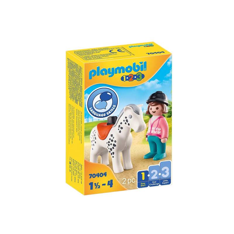 PLAYMOBIL - 1-2-3 - 70404 Reiterin mit Pferd