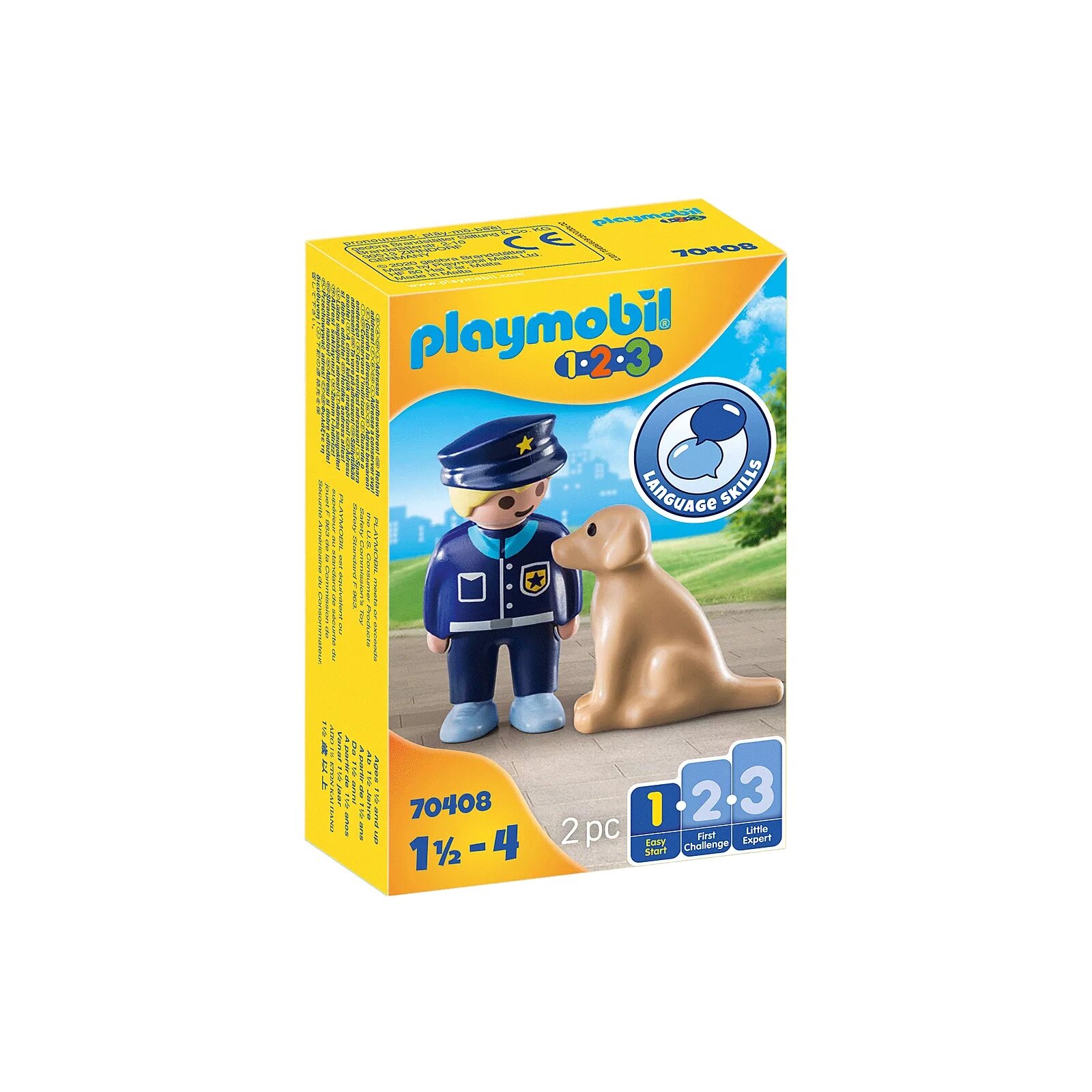 PLAYMOBIL - 1-2-3 - 70408 Polizist mit Hund