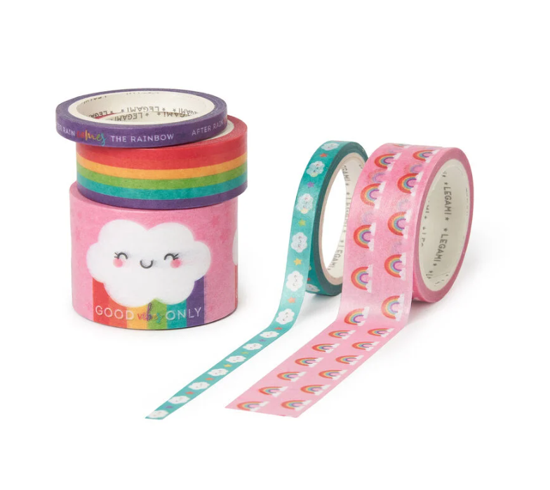 Papier-Klebebänder - Tape bei Tape Washi Tape 5er-Set Rainbow Radierer, Anspitzer + Co. Papier-Klebebänder - Tape bei Tape Washi Tape 5er-Set Rainbow Radierer, Anspitzer + Co.
