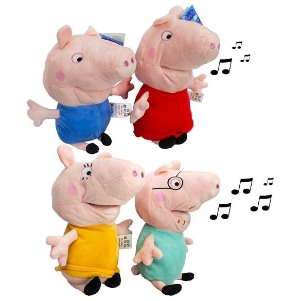 Peppa Wutz Plüsch Puppe, Handpuppe mit Sound 28cm