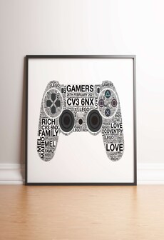 Personalised Playstation 4 Controller Print A3 (297mm x 42mm)