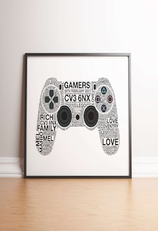 Personalised Playstation 4 Controller Print A3 (297mm x 42mm)