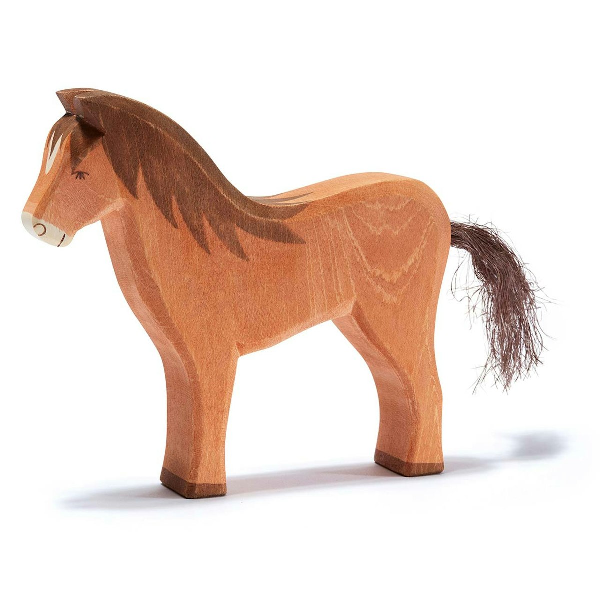 Pferd braun Holzfigur stehend 13,5 cm hoch OHNE Zügel Pferd braun Holzfigur stehend 13,5 cm hoch OHNE Zügel