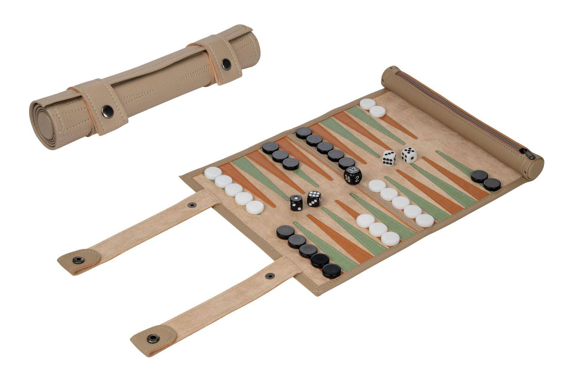 Philos - Philos Backgammon – Reisespiel mit rollbarem Spielfeld Philos - Philos Backgammon – Reisespiel mit rollbarem Spielfeld