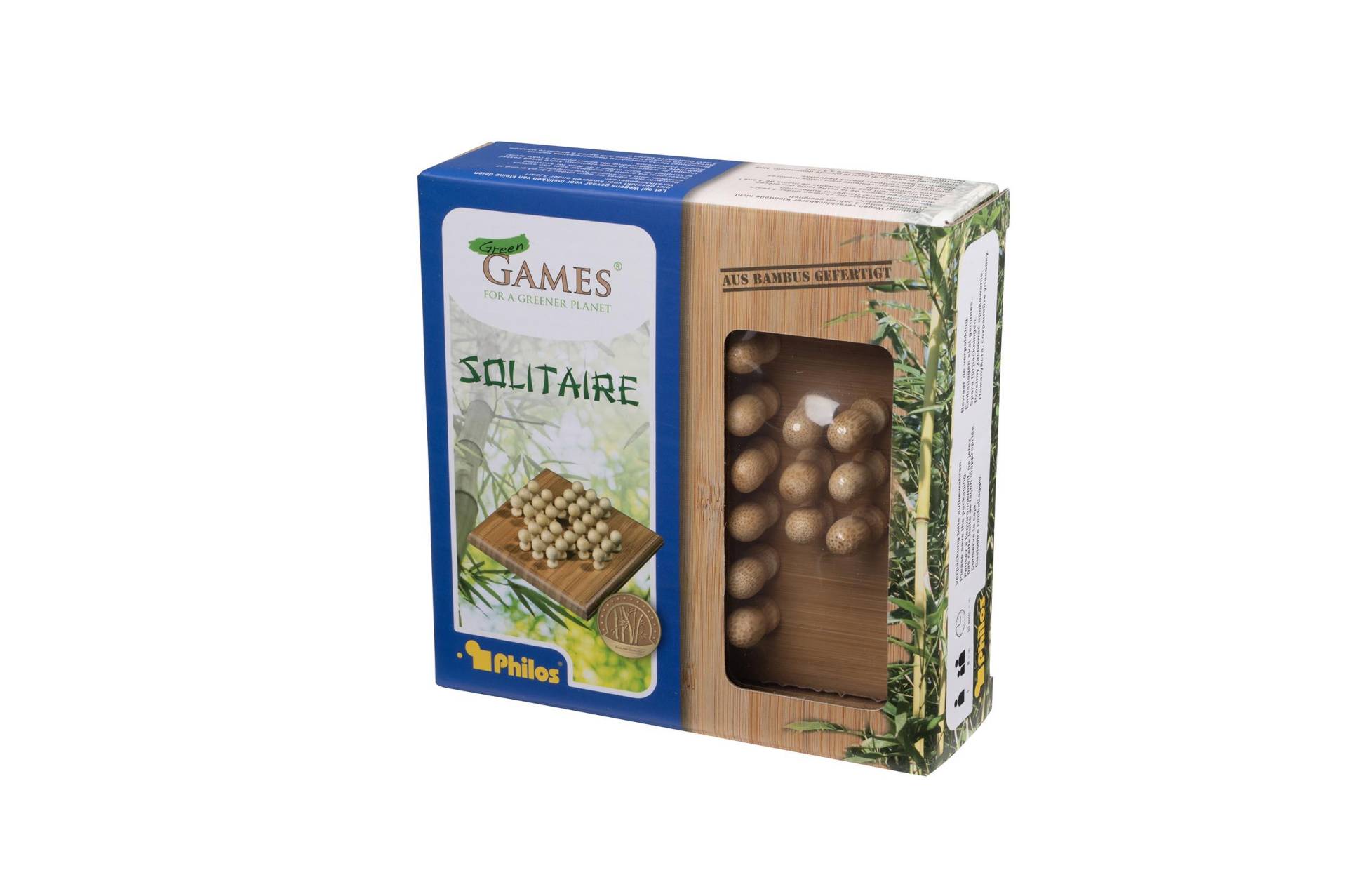 Philos - Solitaire, mini, Reisespiel, Bambus Philos - Solitaire, mini, Reisespiel, Bambus