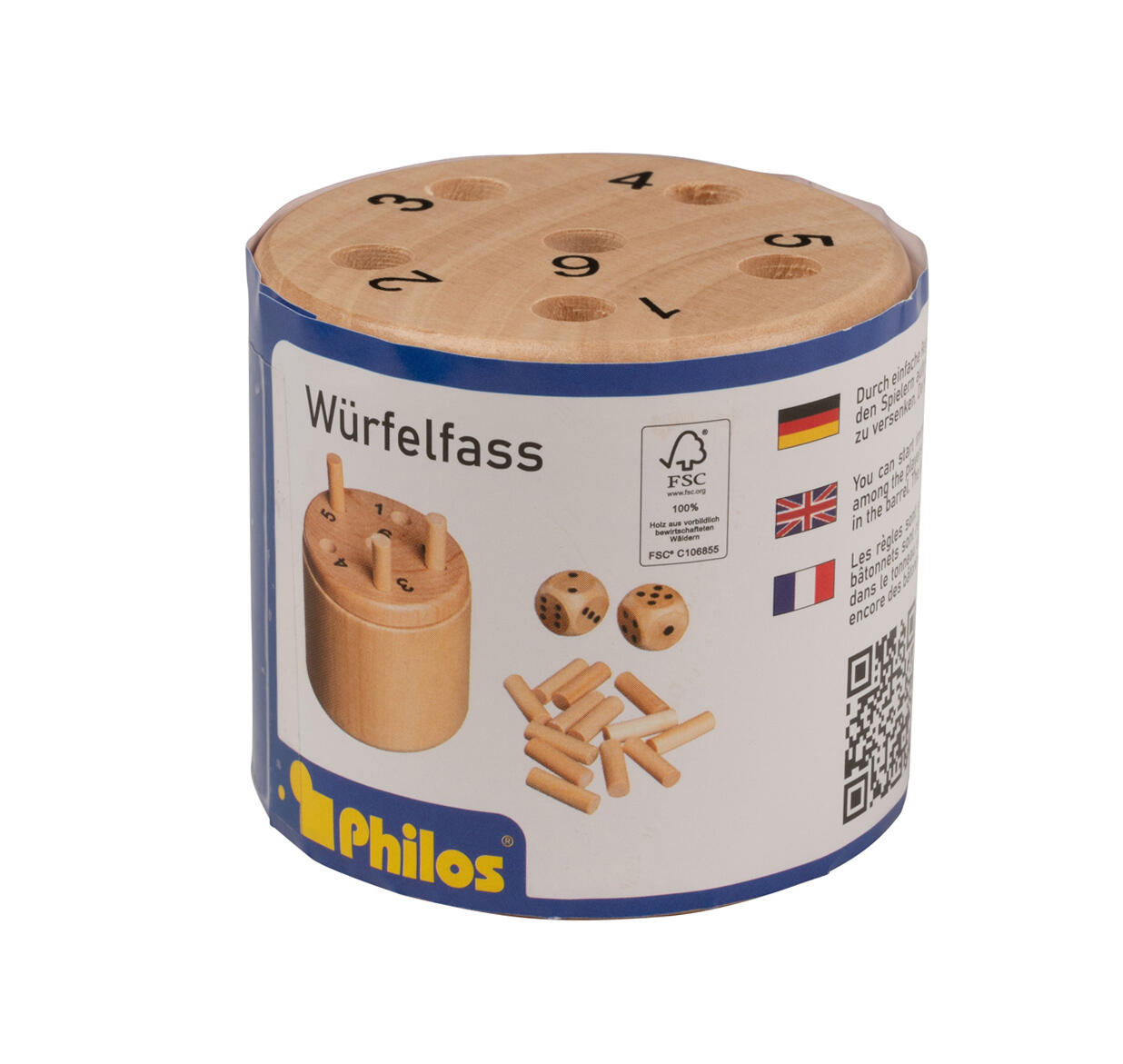 Philos - Würfelfass, Lucky 6, klein, Reisespiel, FSC 100 % Philos - Würfelfass, Lucky 6, klein, Reisespiel, FSC 100 %