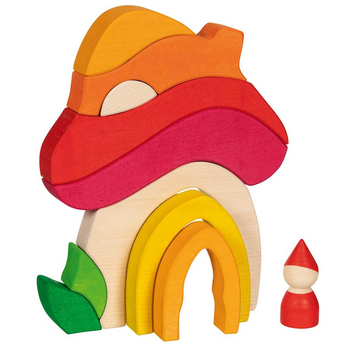 Pilzhäuschen Holzbauklötze ab 3 Jahren, 7 Teile Pilzhäuschen Holzbauklötze ab 3 Jahren, 7 Teile