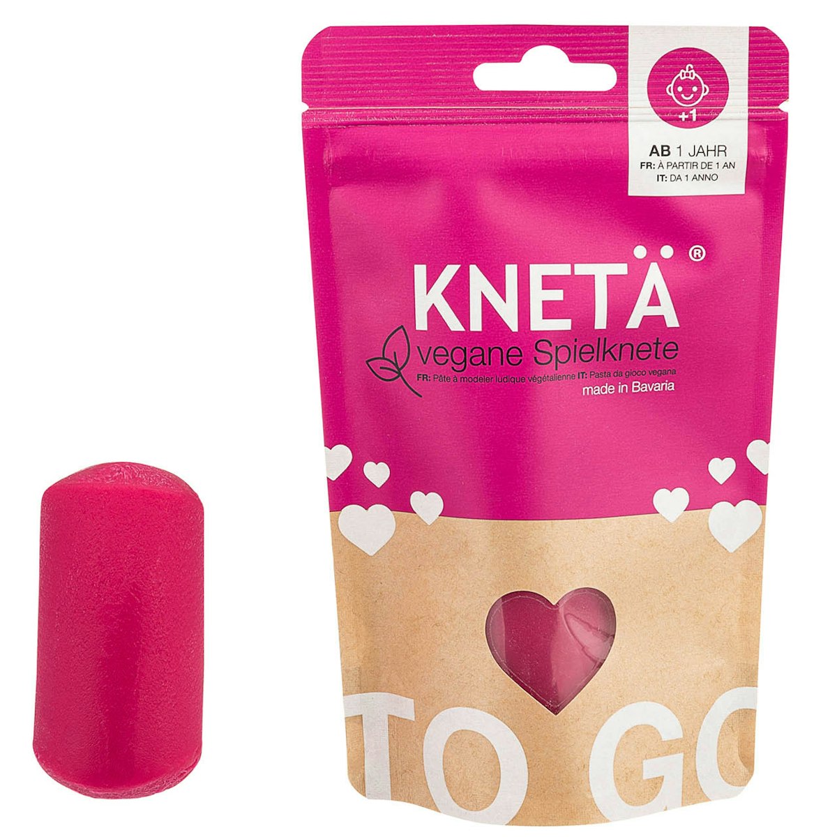 Pinke Knete ab 1 Jahr, 100g Beutel Pinke Knete ab 1 Jahr, 100g Beutel