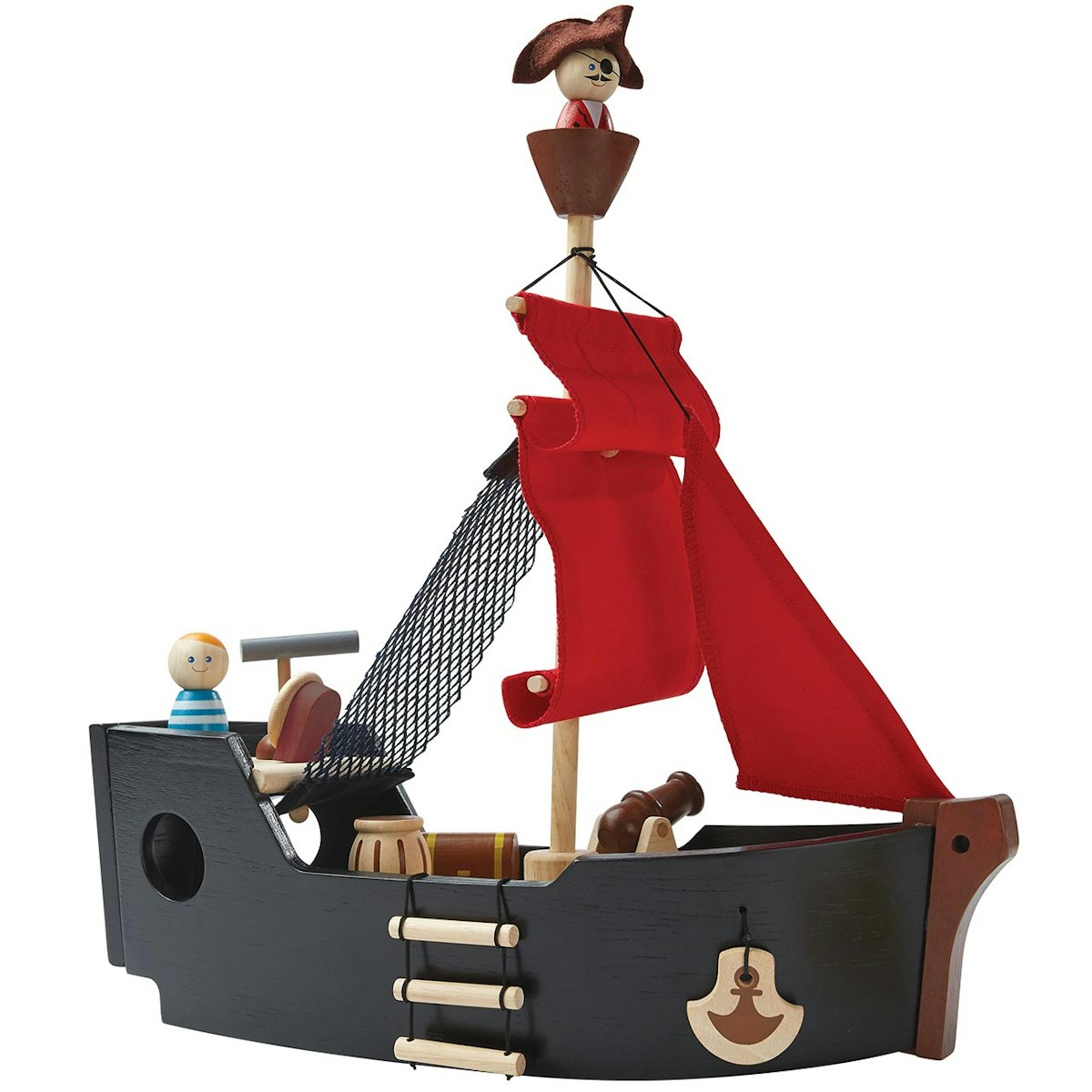 Piratenschiff mit Spielfiguren ab 3 Jahren 35 cm Piratenschiff mit Spielfiguren ab 3 Jahren 35 cm