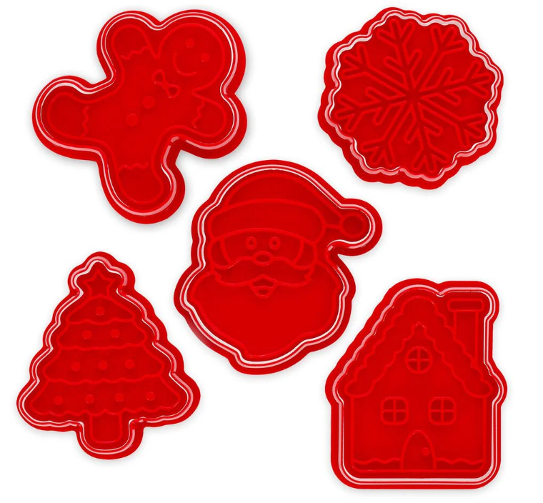 Plätzchenformen mit Stempel COOKIE TIME 5er Set Herbst/Winter Plätzchenformen mit Stempel COOKIE TIME 5er Set Herbst/Winter
