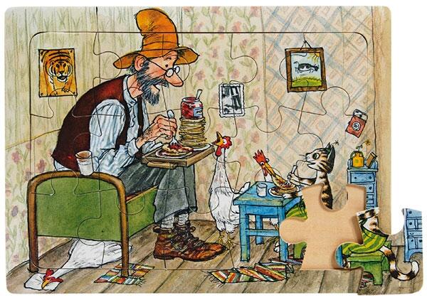 Plan Toys - Rahmenpuzzle 15tlg. Findus zieht um Plan Toys - Rahmenpuzzle 15tlg. Findus zieht um