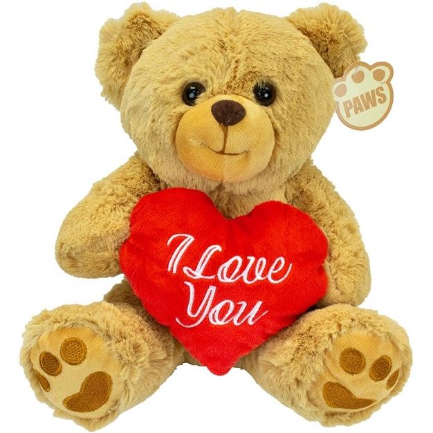 Plüsch Bär mit Herz I love you Teddybär ca. 26 cm sitzend, Stofftier, Kuscheltier