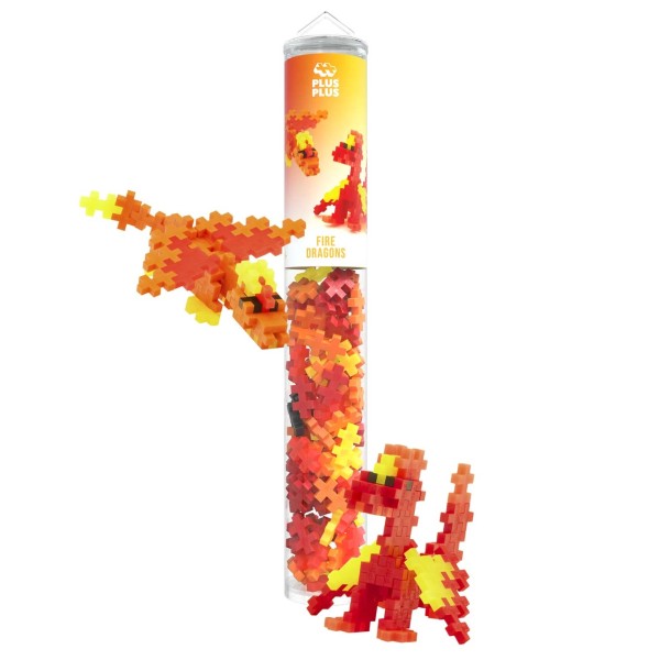Plus-Plus Tube Mini Basic: Feuer Drache - 100 Bausteine Plus-Plus Tube Mini Basic: Feuer Drache - 100 Bausteine