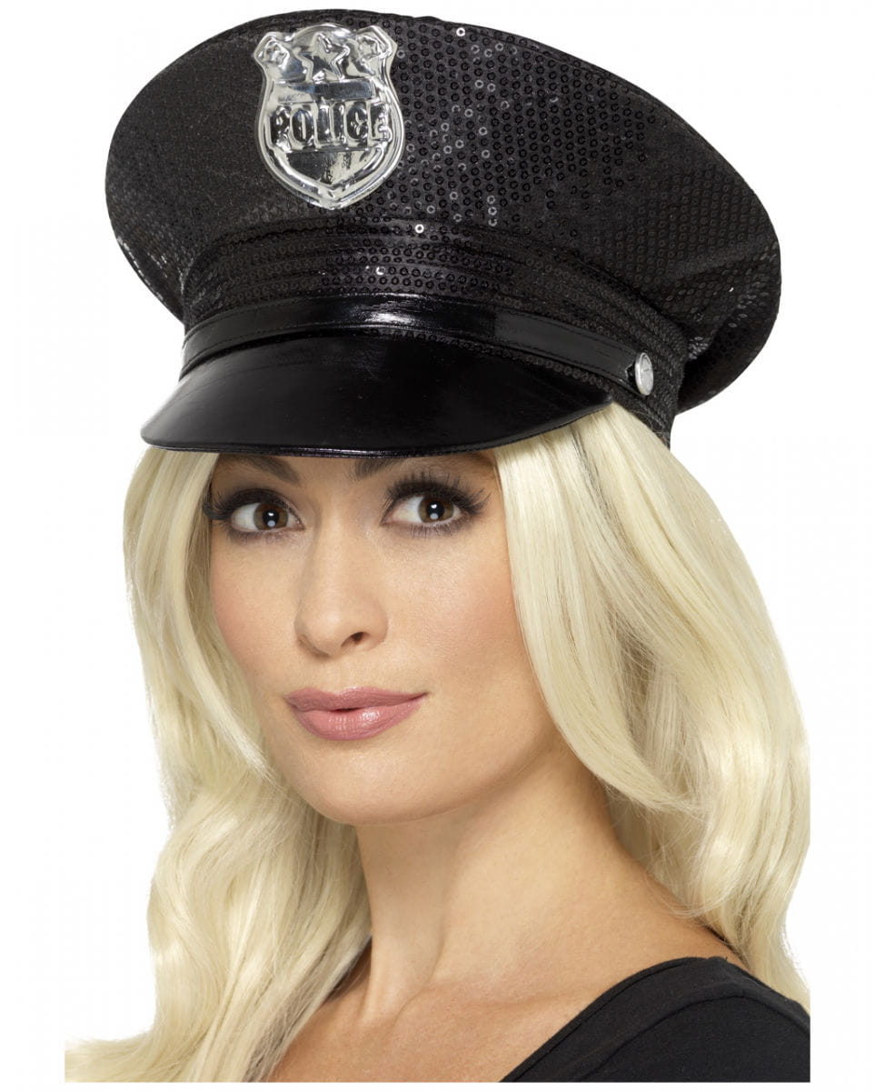 Polizei Schirmmütze mit Pailletten Polizei Schirmmütze mit Pailletten