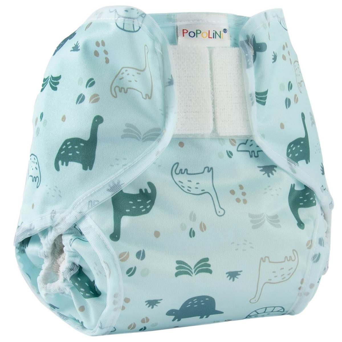 PopoWrap Überhose mit Klett Dino hellblau XS PopoWrap Überhose mit Klett Dino hellblau XS