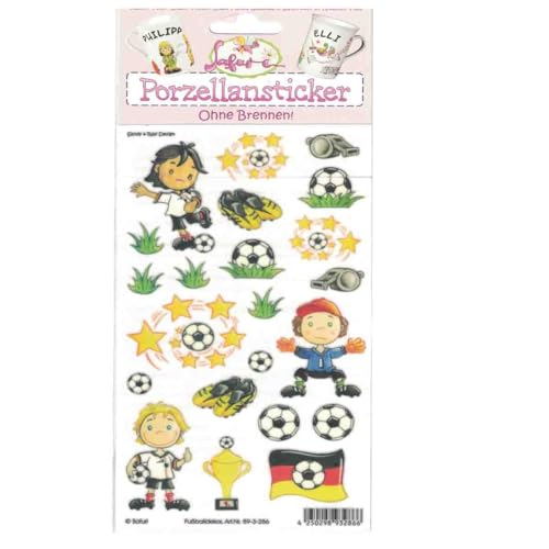 Porzellansticker Fussballdekor von Safuri GmbH