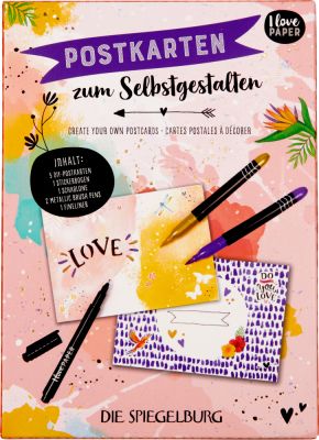 Postkarten zum Selbstgestalten - I love Paper Postkarten zum Selbstgestalten - I love Paper