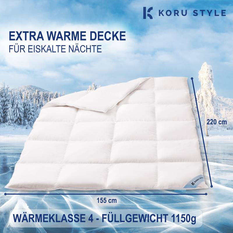 Premium Daunendecke 155x220 cm - Extra warme Decke