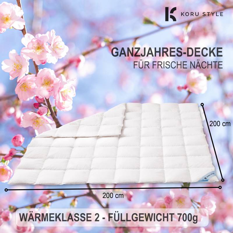 Premium Daunendecke 200x200 cm - Ganzjahresdecke