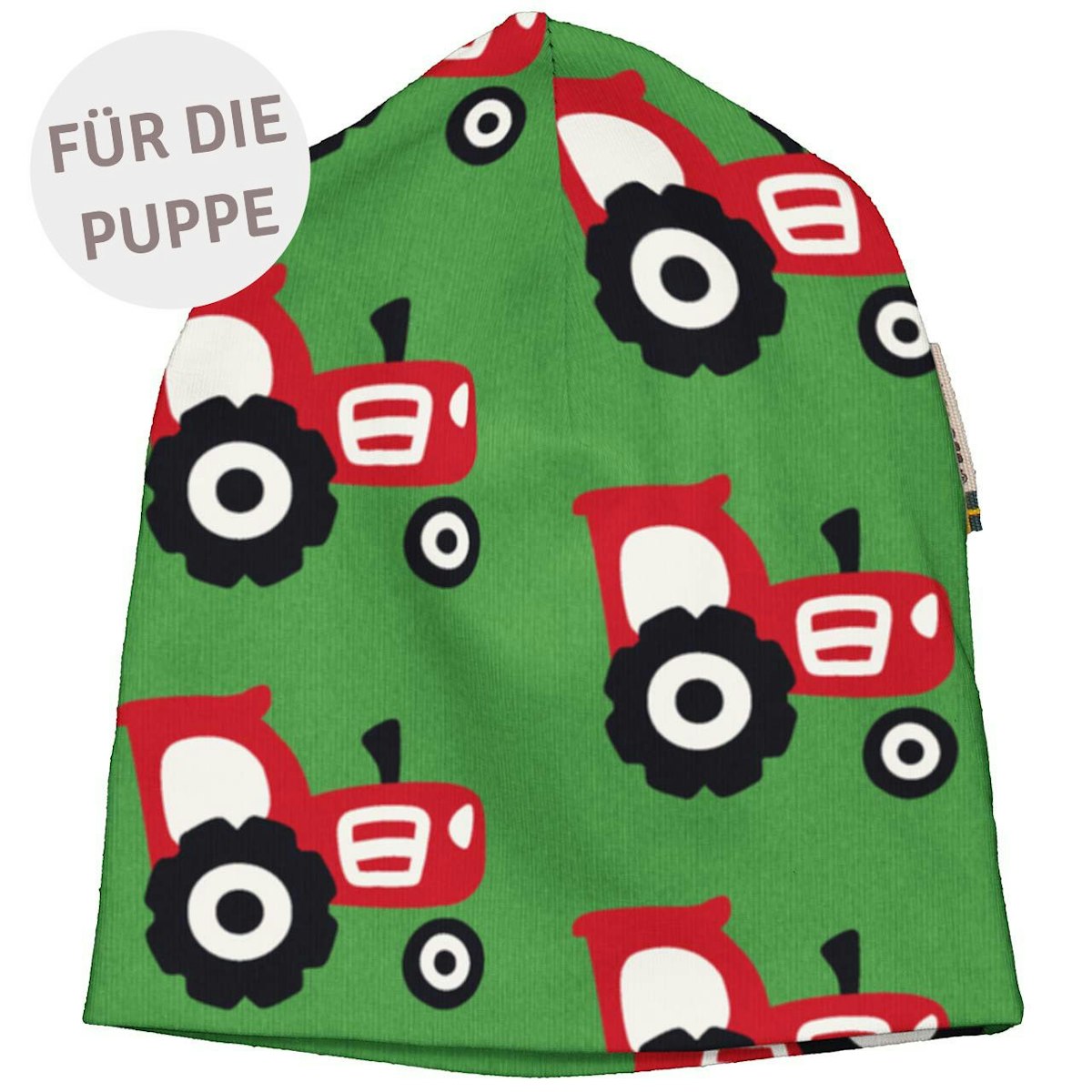 Puppenkleidung Beanie Traktor grün M Puppenkleidung Beanie Traktor grün M