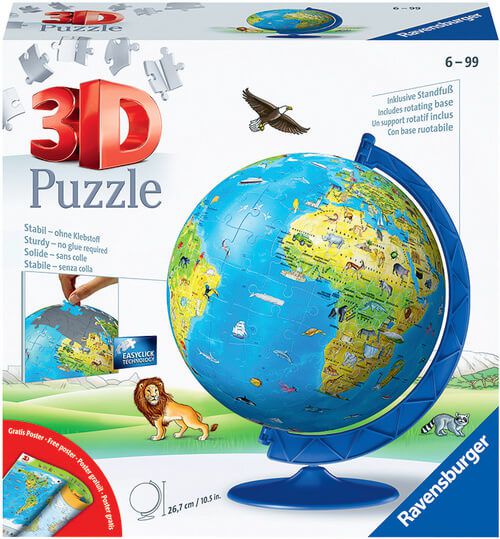 Puzzle-Ball - Kinderglobus - Ravensburger 3D Puzzle-Ball - 180 Teile Puzzle-Ball - Kinderglobus - Ravensburger 3D Puzzle-Ball - 180 Teile
