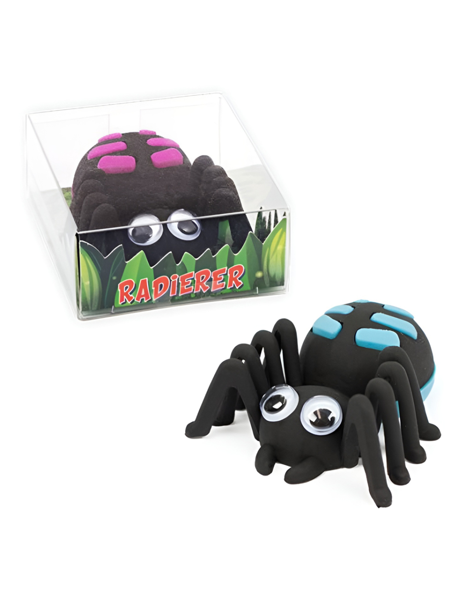 Radierer Spinne mit Wackelaugen 6cm Radierer Spinne mit Wackelaugen 6cm